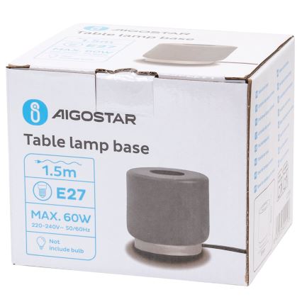 Aigostar - Настільна лампа 1xE27/60W/230V сірий