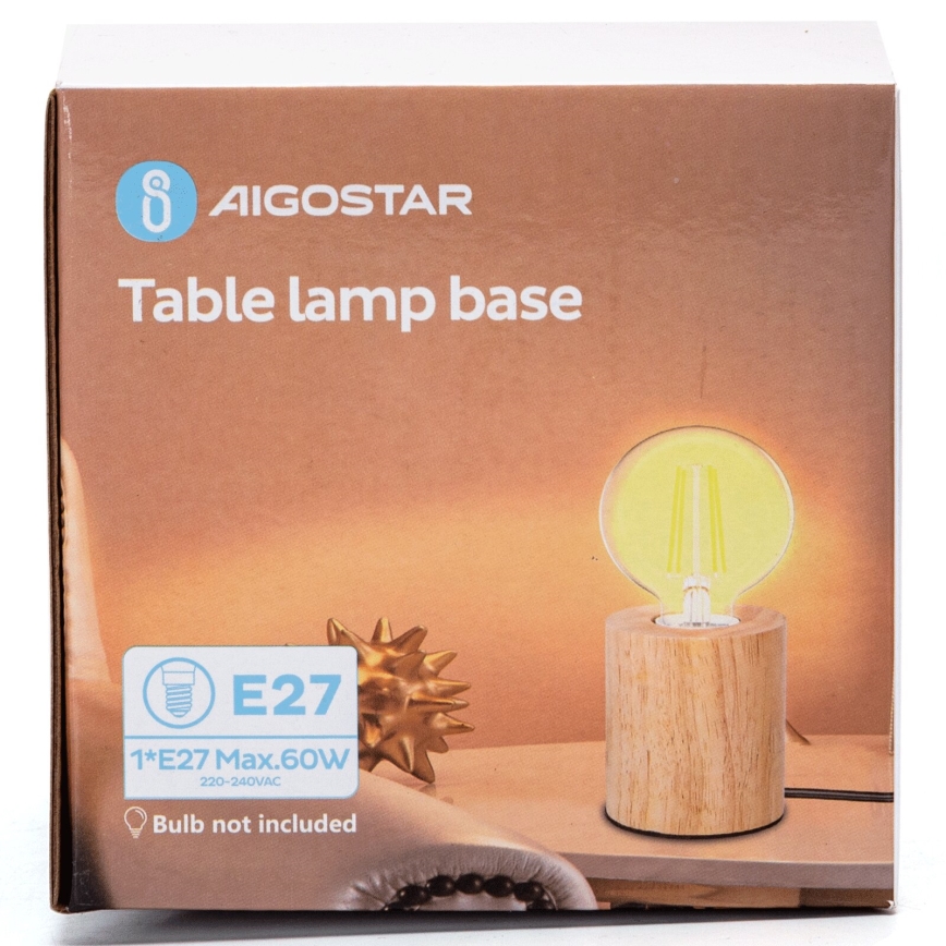 Aigostar - Настільна лампа 1xE27/60W/230V каучук