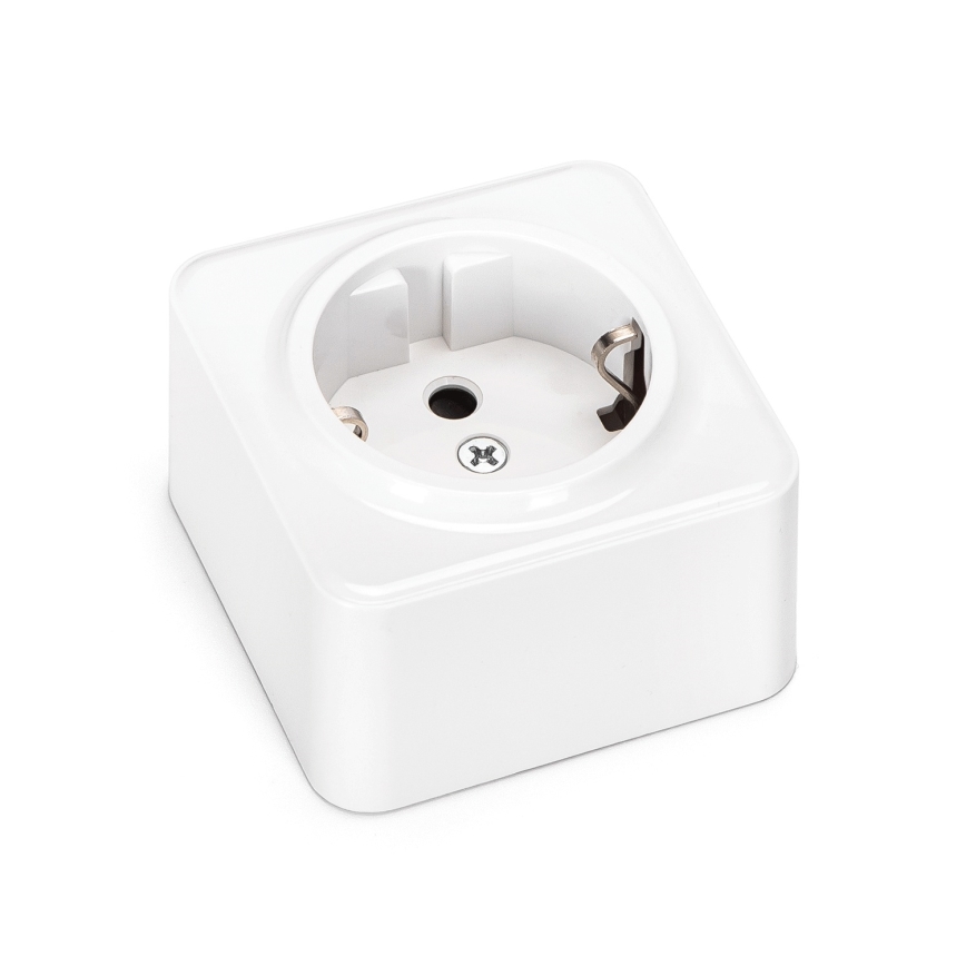 Aigostar - Настінна домашня розетка SCHUKO 250V біла