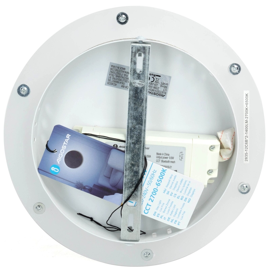 Aigostar - Настінний LED світильник з регулюванням яскравості MESH Smart LED/12W/230V 2700-6500K білий