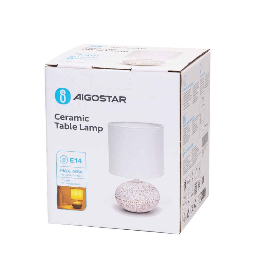 Aigostar - Настольная лампа 1xE14/40W/230V