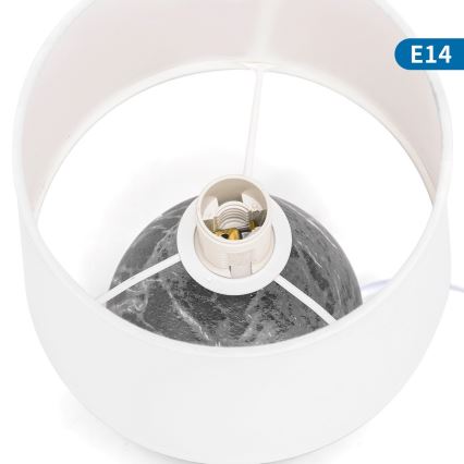 Aigostar - Настольная лампа 1xE14/40W/230V серый