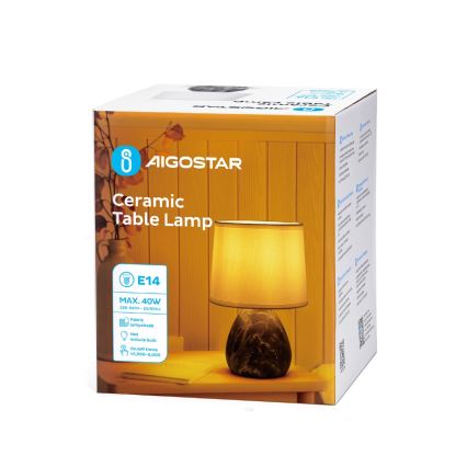 Aigostar - Настольная лампа 1xE14/40W/230V серый