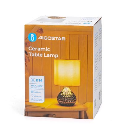 Aigostar - Настольная лампа 1xE14/40W/230V золотистый