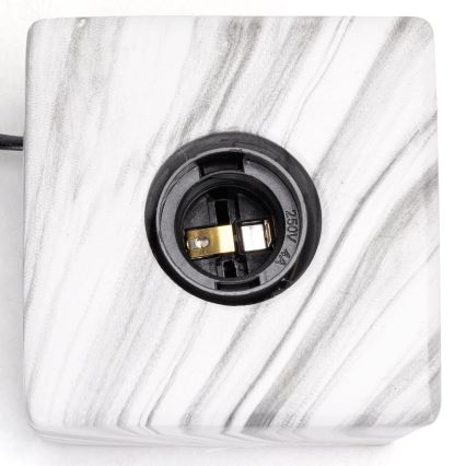 Aigostar - Настольная лампа 1xE27/60W/230V белый/серый