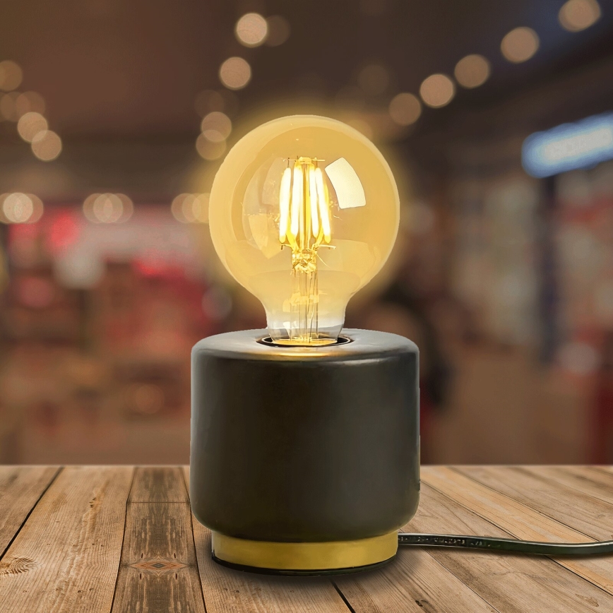 Aigostar - Настольная лампа 1xE27/60W/230V черный