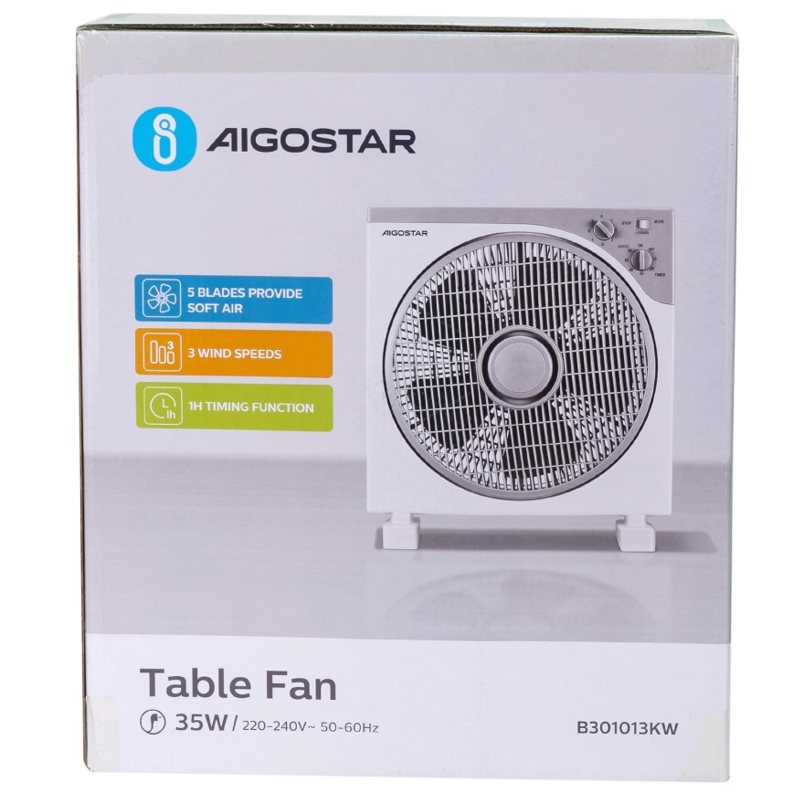 Aigostar - Настольный вентилятор 35W/230V