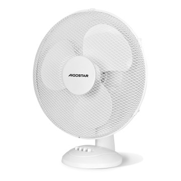 Aigostar - Настольный вентилятор 40W/230V белый