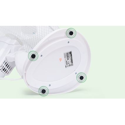 Aigostar - Настольный вентилятор 40W/230V белый