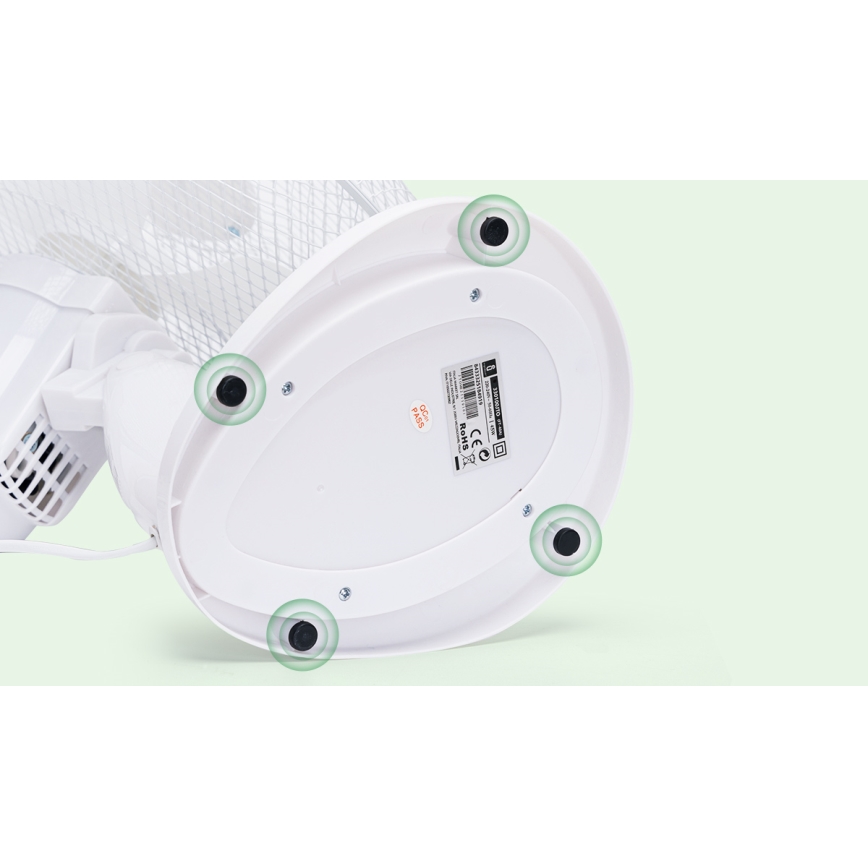 Aigostar - Настольный вентилятор 40W/230V белый