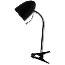 Aigostar -  Настольная лампа с зажимом 1xE27/11W/230V черный/хром