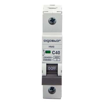Aigostar - Однофазный автоматический выключатель 1P-40A-C 230-400V