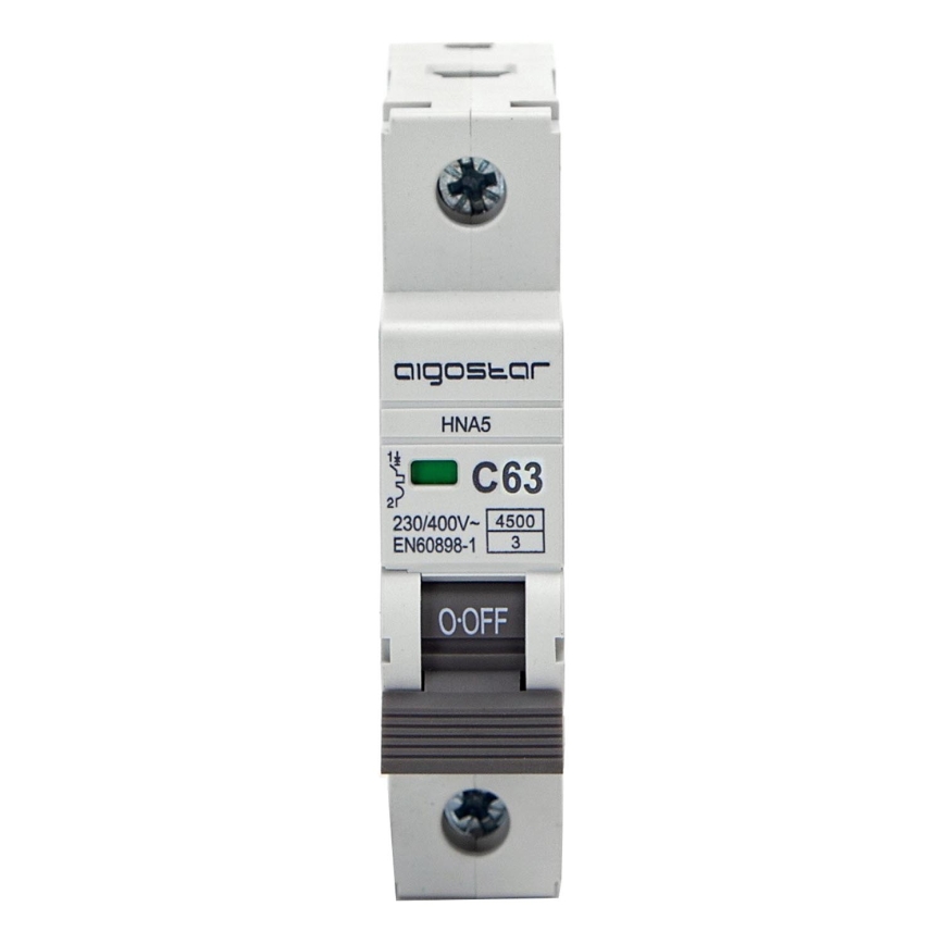 Aigostar - Однофазный автоматический выключатель 1P-63A-C 230-400V