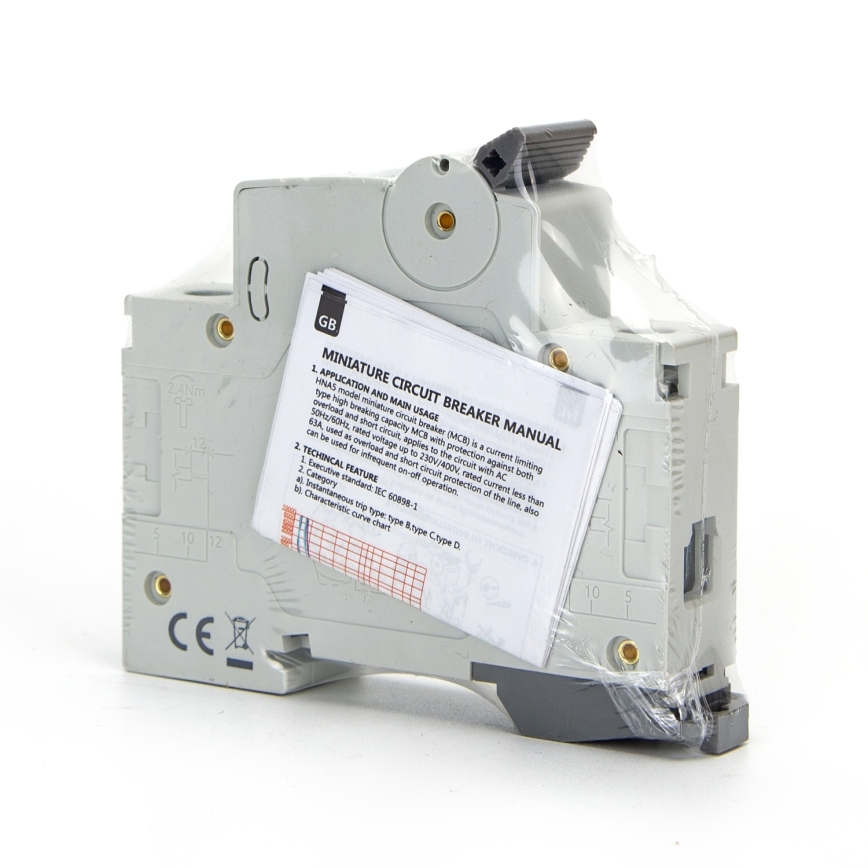 Aigostar - Однофазный автоматический выключатель 1P-63A-C 230-400V