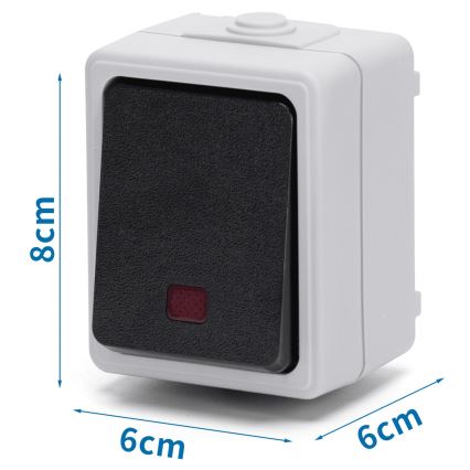 Aigostar - однокнопочный выключатель IP54