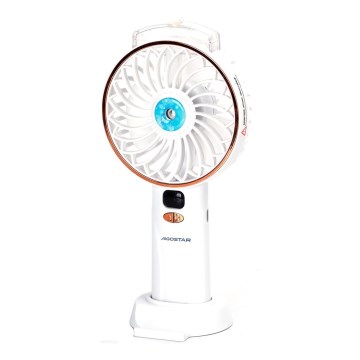Aigostar - Перезаряжаемый карманный вентилятор 5 Вт/5 В 2400 мА·ч USB белый