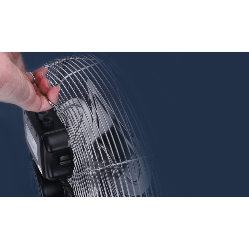 Aigostar - Підлоговий вентилятор 100W/230V глянцевий хром