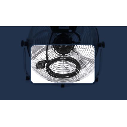 Aigostar - Підлоговий вентилятор 100W/230V глянцевий хром