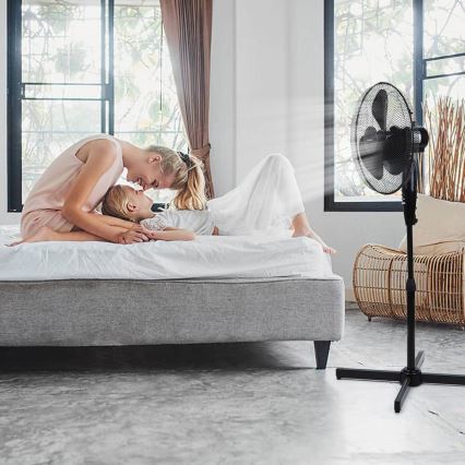 Aigostar - Підлоговий вентилятор 40W/230V 120 см чорний