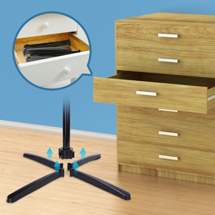 Aigostar - Підлоговий вентилятор 40W/230V 120 см чорний