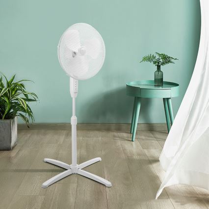 Aigostar - Підлоговий вентилятор 45W/230V 120 см білий