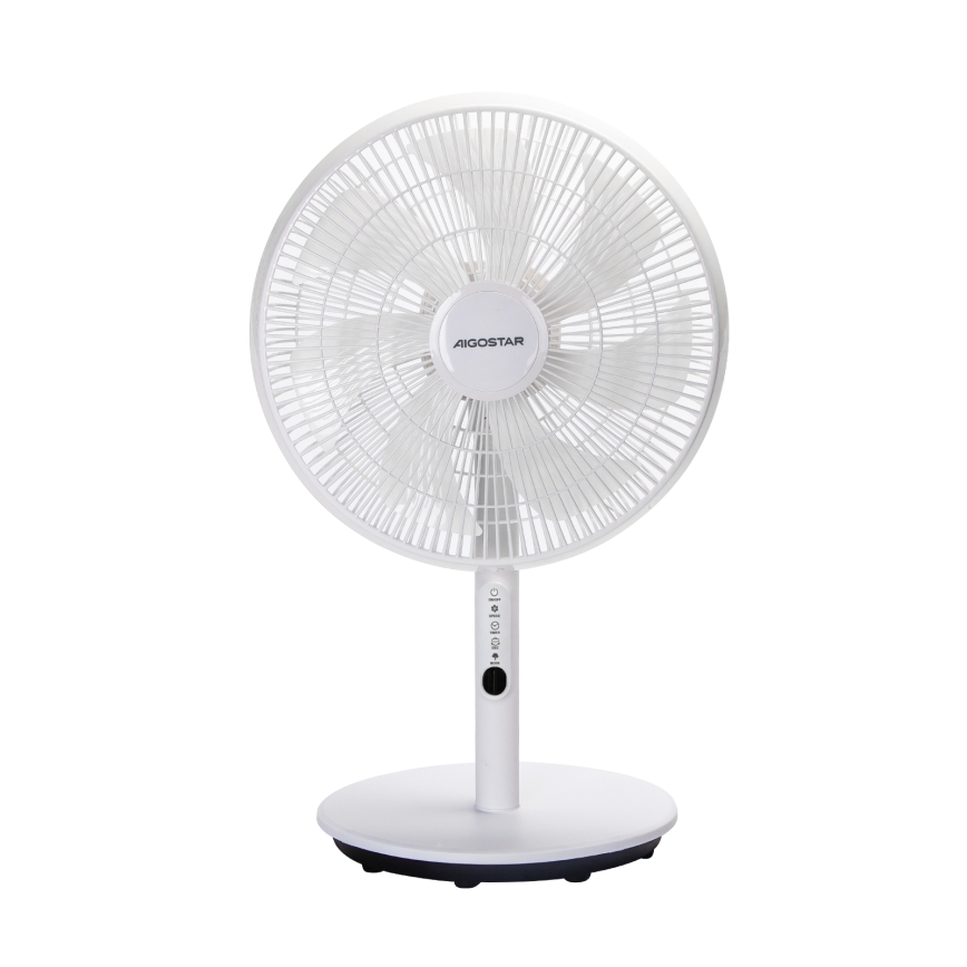 Aigostar - Підлоговий вентилятор 45W/230V білий + пульт дистанційного керування