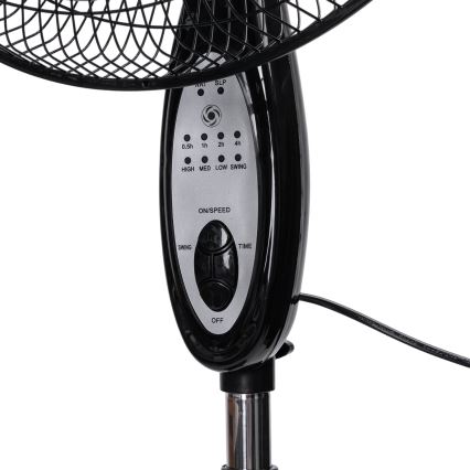 Айгостар - Підлоговий вентилятор 55W/230V 130 cm чорний + пульт дистанційного керування