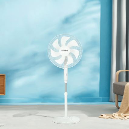 Aigostar - Підлоговий вентилятор 60W/230V білий