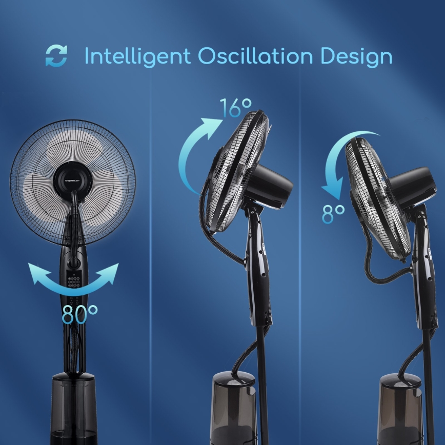 Aigostar - Підлоговий вентилятор з розпилювачем води 75W/230V + ДК