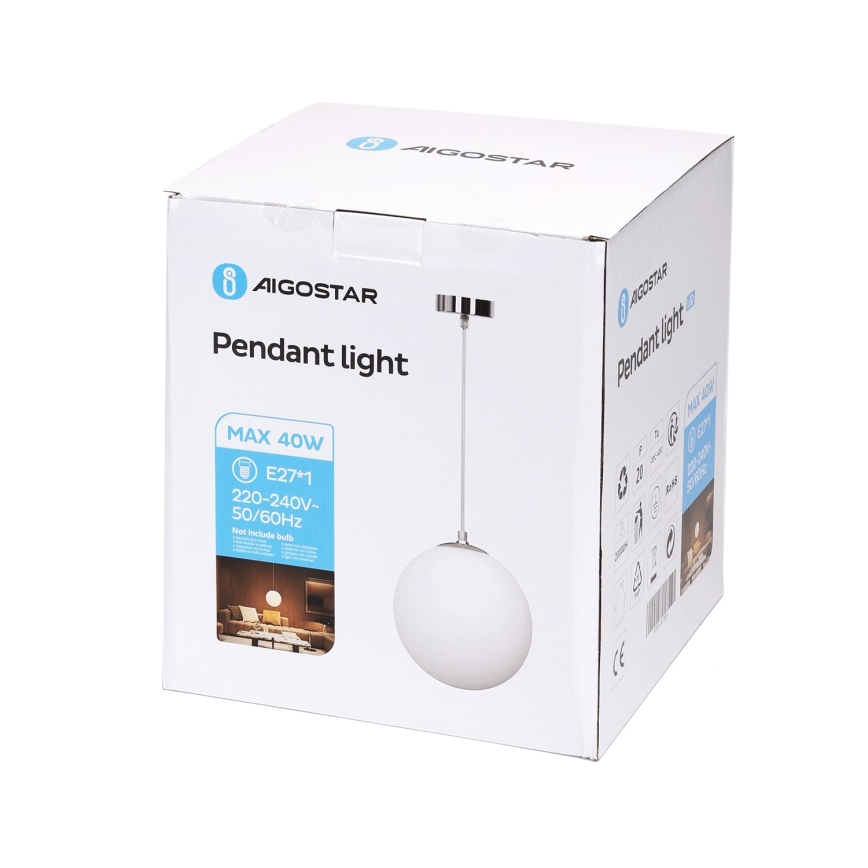 Aigostar - Підвісна люстра 1xE27/40W/230V