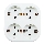 Aigostar - Побутова розетка 4Z SCHUKO 250/16A