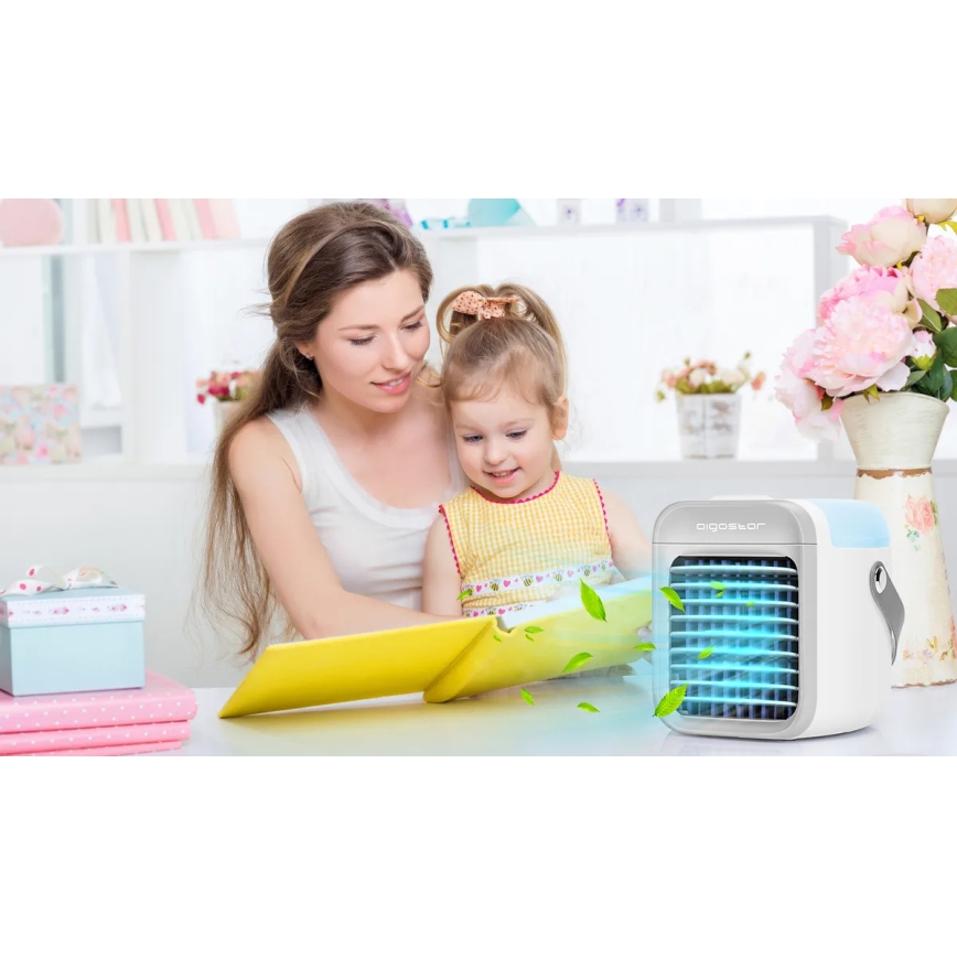 Aigostar - Портативний охолоджувач повітря 8W/5V білий