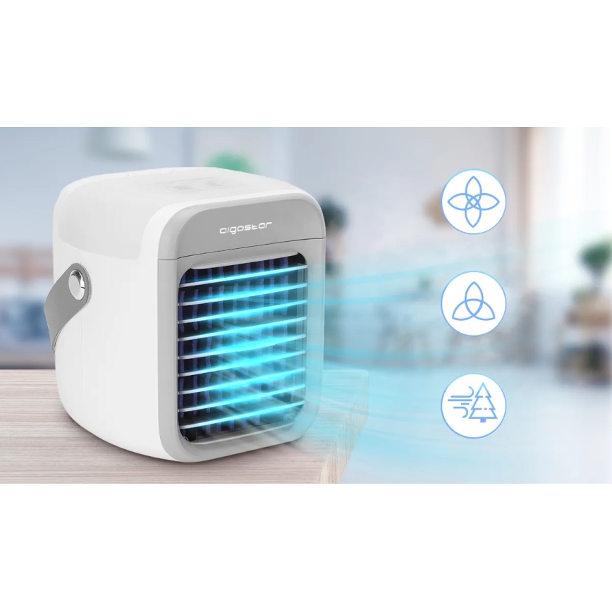 Aigostar - Портативний охолоджувач повітря 8W/5V білий