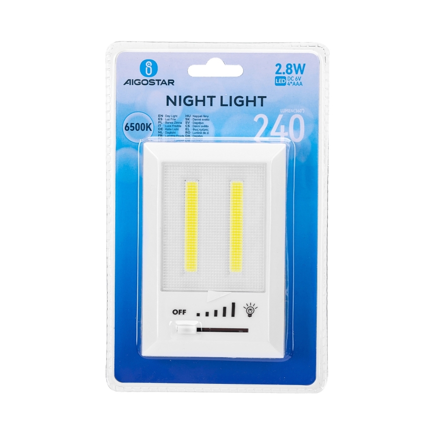 Aigostar - Портативный ночник LED/4xAAA 6500K