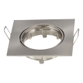 Aigostar - Рамка для встраиваемого потолочного светильника GU10 8,2x8,2 cm матовый хром