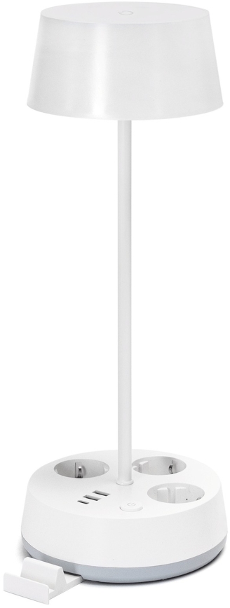Aigostar - Регулируемая светодиодная настольная лампа с розетками и USB LED/4,6W/230V 3000/4000/6500K белая