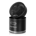 Aigostar - RGB Бездротовий настільний міні-вентилятор з ефектом туману MIST 10W/5V 2000mAh чорний