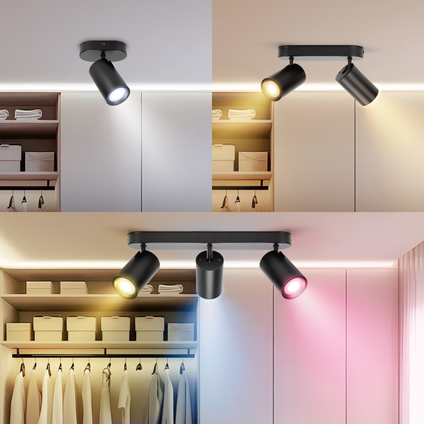 Aigostar - LED RGBW диммируемый точечный светильник MESH 3xLED/4,9W/230V 2700-6500K белый + пульт дистанционного управления