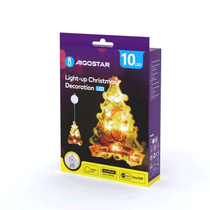 Aigostar - Різдвяна LED декорація LED/3xAAA дерево 15см
