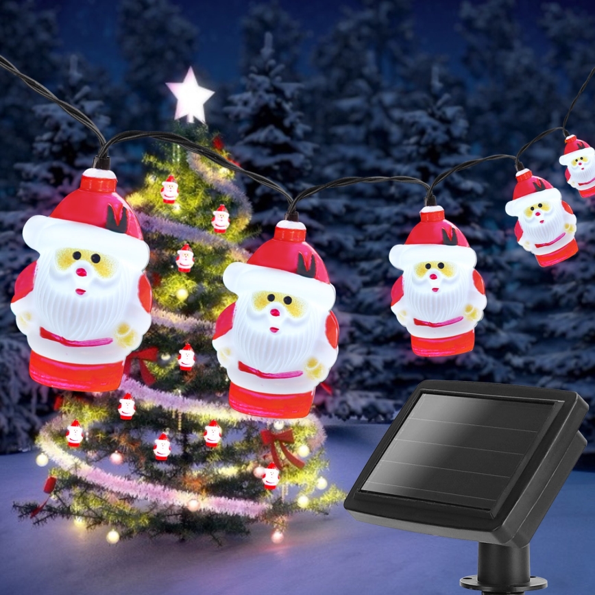 Aigostar - Різдвяна LED гірлянда на сонячній батареї 10xLED/3,8 м IP44 холодний білий
