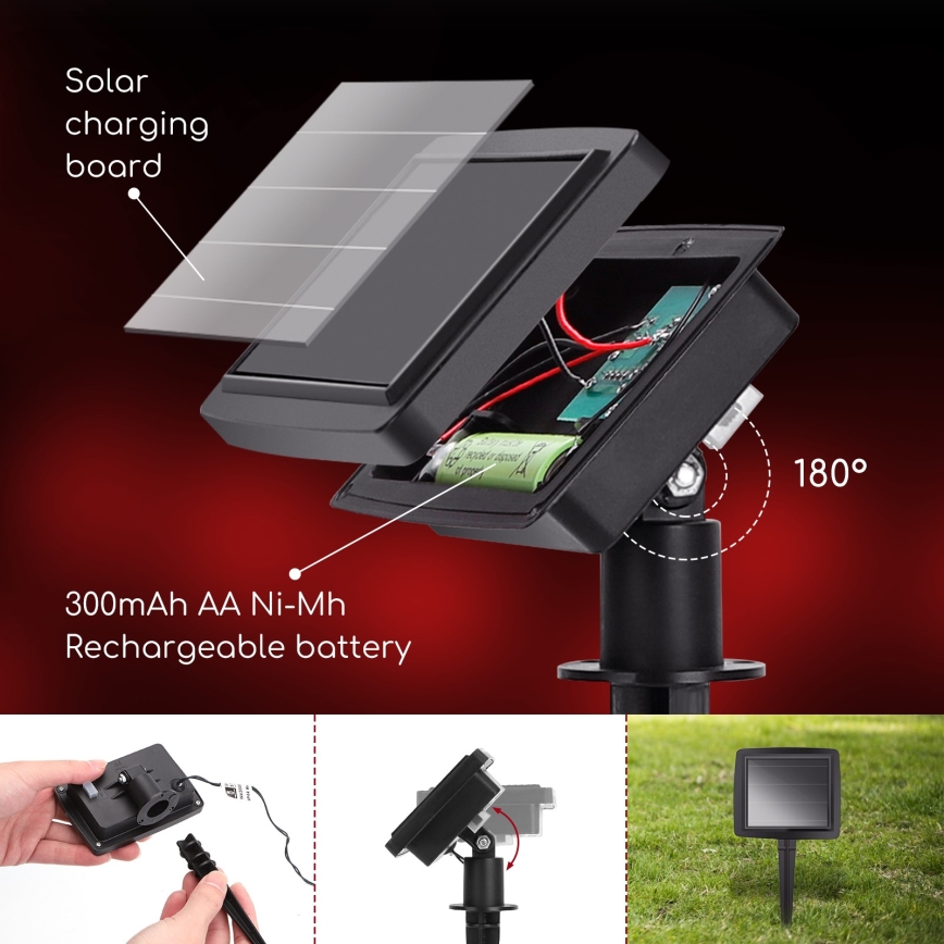 Aigostar - Різдвяна LED гірлянда на сонячній батареї 10xLED/3,8 м IP44 холодний білий