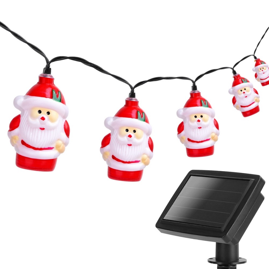 Aigostar - Різдвяна LED гірлянда на сонячній батареї 10xLED/3,8 м IP44 холодний білий
