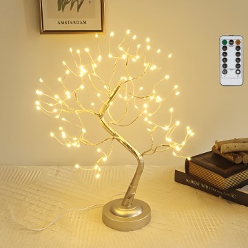 Aigostar - рождественская LED-гирлянда, 108 светодиодов / питание от 3xAA / 8 режимов / 45 см, тёплый белый