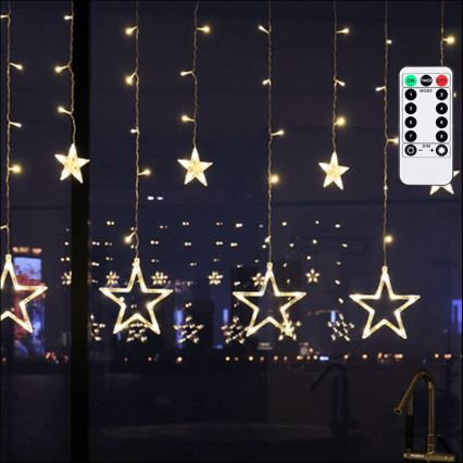 Aigostar - уличная LED-гирлянда 120 светодиодов/8 режимов 3x0,6 м IP44 тёплый белый + дистанционное управление