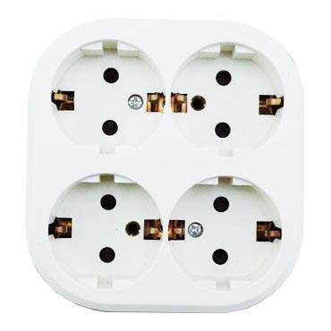 Aigostar - Розетка для дома Schuko, 4 гнезда, 250 В / 16 А