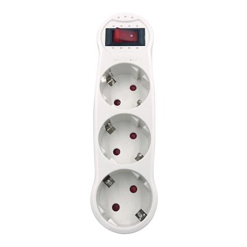 Aigostar - Розетка-розгалужувач з вимикачем 3x16A/230V