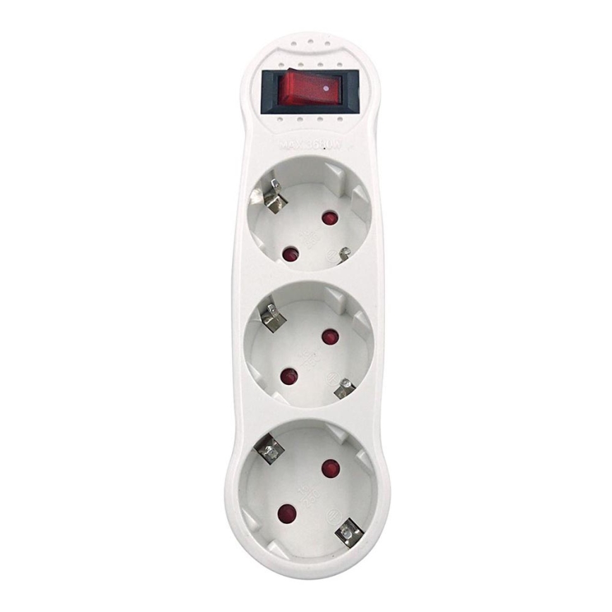 Aigostar - Розетка-розгалужувач з вимикачем 3x16A/230V