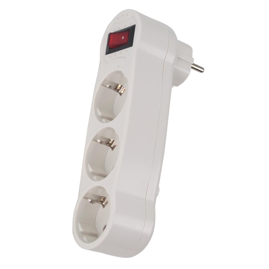 Aigostar - Розгалужувач із вимикачем 3x16A/230V SCHUKO