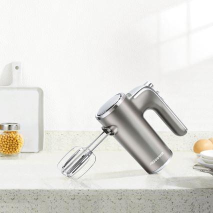 Aigostar - Ручной миксер 400W/230V серый/матовый хром