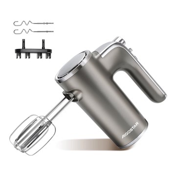 Aigostar - Ручной миксер 400W/230V серый/матовый хром